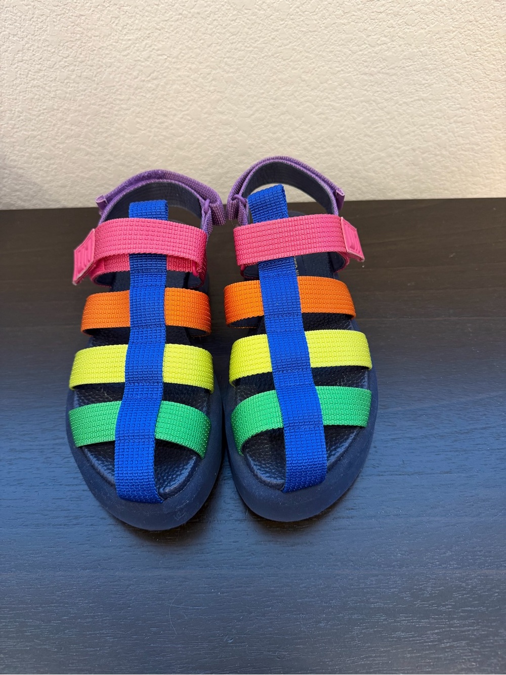 United Nude Womens Multi-Color Rainbow Strap Sandals